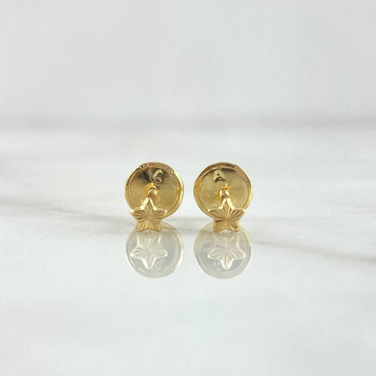 Topos Estrella 0,4gr / 4mm Diamantadas Oro Amarillo 18K