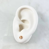 Topos GC 0.7gr / 6mm Diamantados Oro Rosa 18K