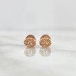 Topos GC 0.7gr / 6mm Diamantados Oro Rosa 18K