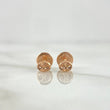 Topos GC 0.45gr / 4mm Diamantados Oro Rosa 18K
