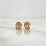 Topos GC 0.45gr / 4mm Diamantados Oro Rosa 18K