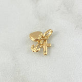 Dije Tres Gracias 0.55gr / 1.5cm / "Cruz- Corazón-Ancla" Oro Amarillo 18K ©