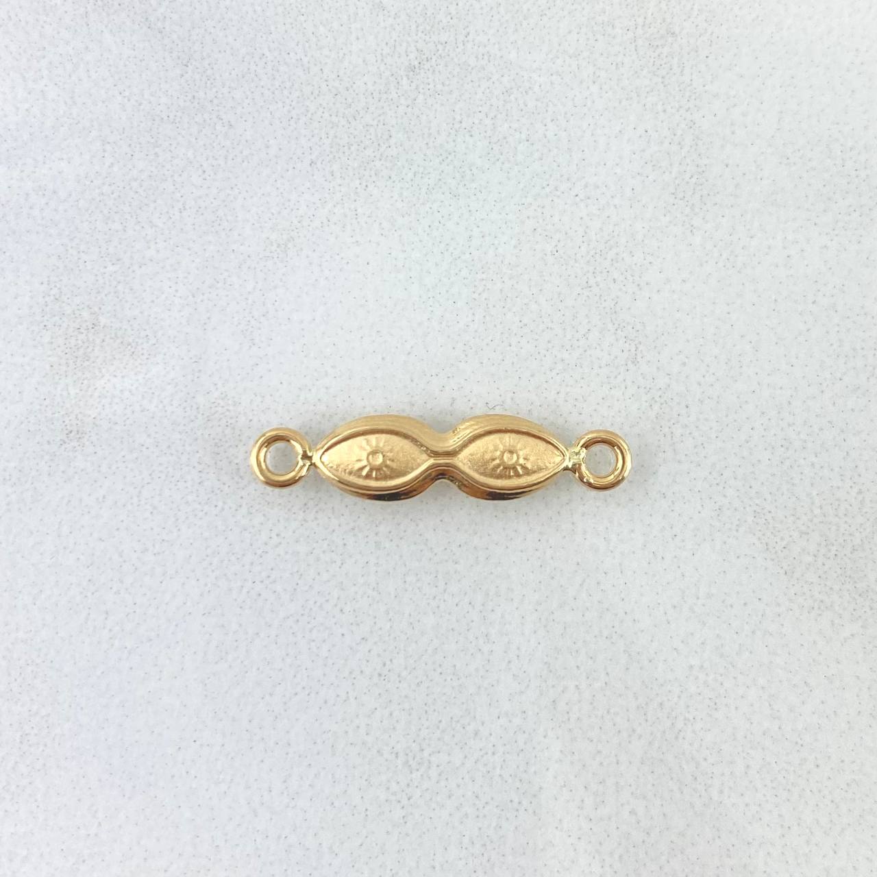 Herraje Ojos De Santa Lucia 0.4gr / 2cm / Troquelado Mate Oro Amarillo