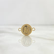 Herraje Letra M 0.6gr / 1.7cm / Circulo Bordeado Oro Amarillo 18K ©