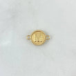 Herraje Letra M 0.45gr / 1.5cm / Circulo Bordeado Oro Amarillo 18K *