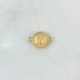 Herraje Letra M 0.45gr / 1.5cm / Circulo Bordeado Oro Amarillo 18K *