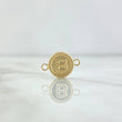 Herraje Letra B Mate 0.65gr / 1.7cm-Circulo Bordeado  Oro Amarillo 18K