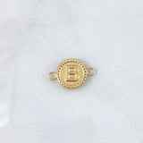 Herraje Letra B Mate 0.65gr / 1cm-1.7cm / Circulo Bordeado Oro Amarillo 18K ©