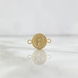 Herraje Letra P Mate 0.6gr / 1.7cm / Circulo Bordeado  Oro Amarillo 18K *