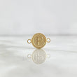 Herraje Letra P Mate 0.55gr / 1.7cm-Circulo Bordeado  Oro Amarillo 18K