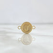 Herraje Letra J 0.65gr / 1.7cm / Circulo Bordeado Oro Amarillo 18K ©