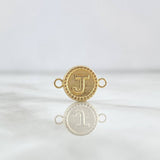 Herraje Letra J 0.65gr / 1.7cm / Circulo Bordeado Oro Amarillo 18K ©