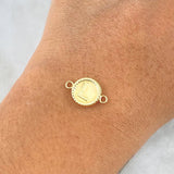Herraje Letra L 0.5gr / 1.6cm / Circular Bordeado Oro Amarillo