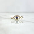 Herraje Ojo Turco 0.4gr / 1.5cm / Circon Azul Oro Amarillo ©