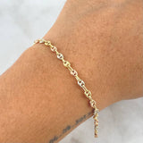 Pulso GC 2.3gr / 18cm / Diamantado Tres Oros ©
