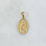 Dije Virgen del Carmen 1.8gr / 2.2cm / Medalla Ovalada Oro Amarillo ©