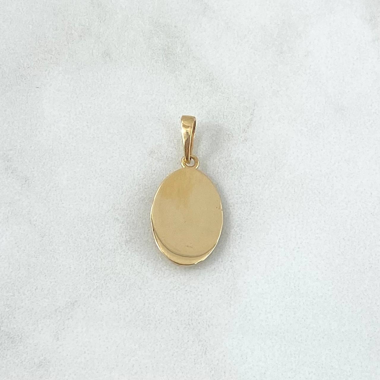 Dije Virgen del Carmen 1.8gr / 2.2cm / Medalla Ovalada Oro Amarillo ©