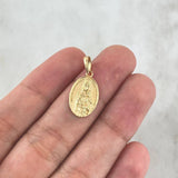 Dije Virgen del Carmen 1.8gr / 2.2cm / Medalla Ovalada Oro Amarillo ©