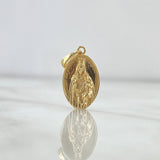 Dije Virgen del Carmen 1.8gr / 2.2cm / Medalla Ovalada Oro Amarillo ©