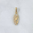 Dije Virgen Maria Silueta 0.7gr / 2.1cm / Circones Blancos Oro Amarillo