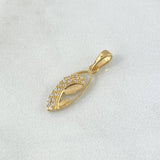 Dije Virgen Maria Silueta 0.7gr / 2.1cm / Circones Blancos Oro Amarillo