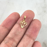Dije Silueta Diamante 0.6gr / 1.5cm / Liso Oro Amarillo