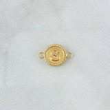 Herraje Letra S 0.5gr / 1.6cm / Circular Bordeado Oro Amarillo