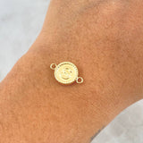 Herraje Letra S 0.5gr / 1.6cm / Circular Bordeado Oro Amarillo