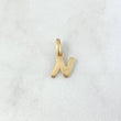 Dije Letra N Cursiva 0.35gr / 1.6cm / Lisa Oro Amarillo 18K