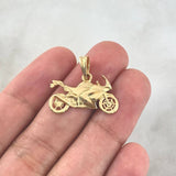 Dije Moto Deportiva 3.3gr / 1.8cm / Lisa Oro Amarillo