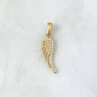 Dije Ala 1.4gr / 2.6cm / Circones Blancos Oro Amarillo