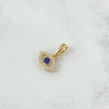 Dije Ojo Turco 0.55gr / 1.2cm / Circones Blancos - Azul Oro Amarillo