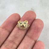 Herraje Rostro Oso 1.75gr / 1.5cm / Circones Blancos - Verdes Oro Amarillo