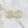 Topos Corona de Laurel 5.25gr / 2.3cm / Circones Blancos Oro Amarillo