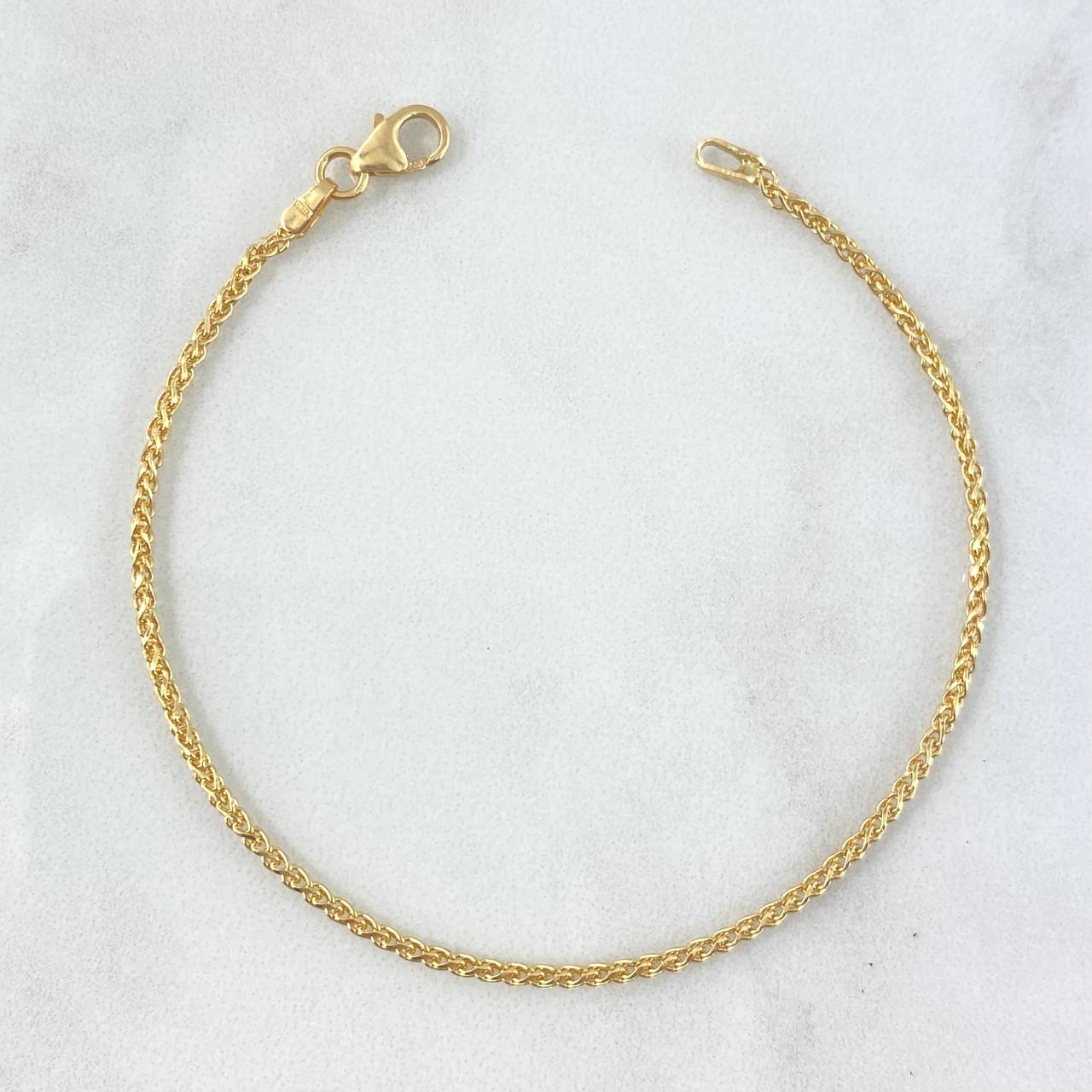 Pulso Franco 2.6gr / 21cm / 1.8mm Oro Amarillo +4 18K