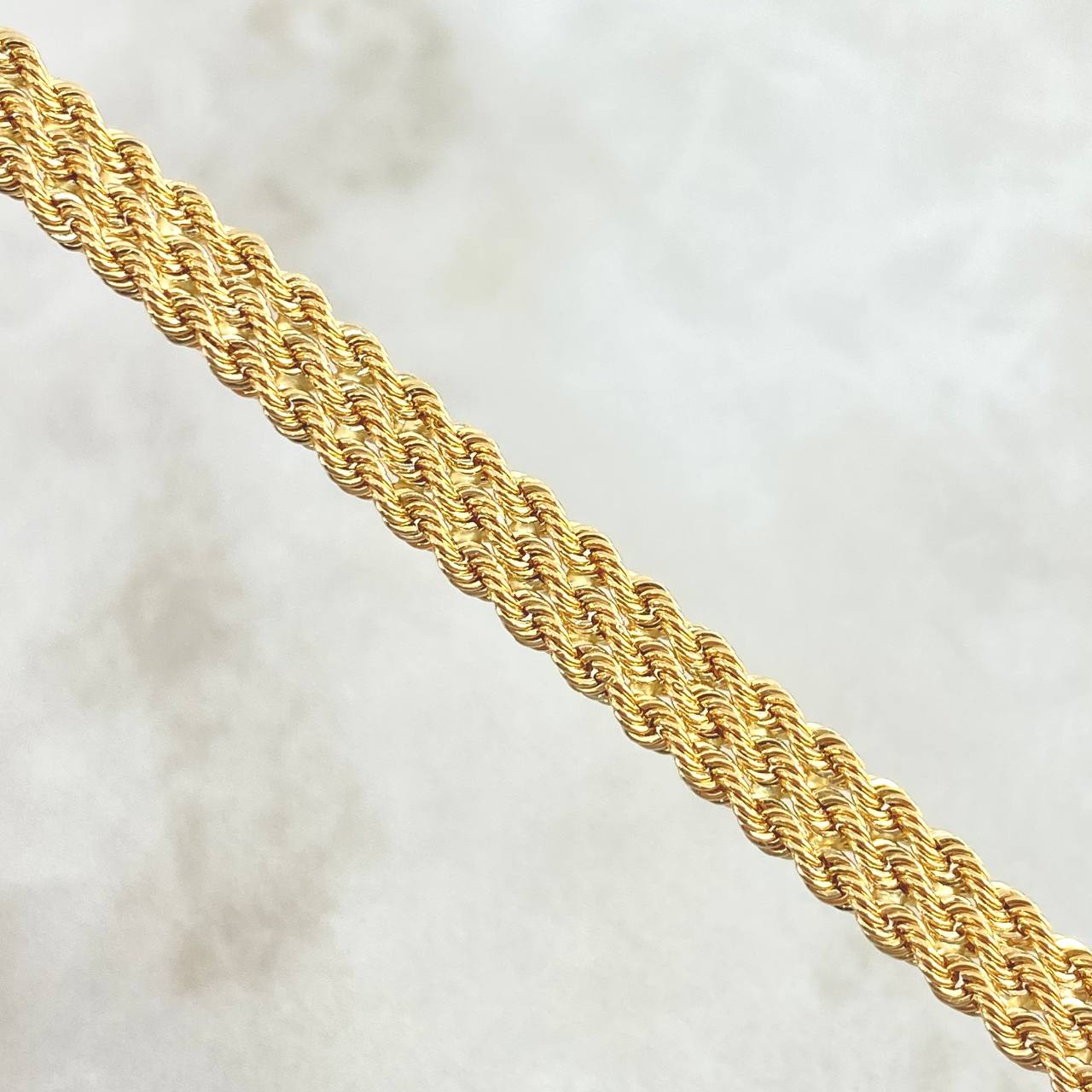 Pulso Lazo Triple Especial 4.75gr / 19cm / 6mm Oro Amarillo +3