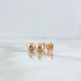 Topos Bola 0.75gr / 7mm Lisa Oro Rosa 18K ©