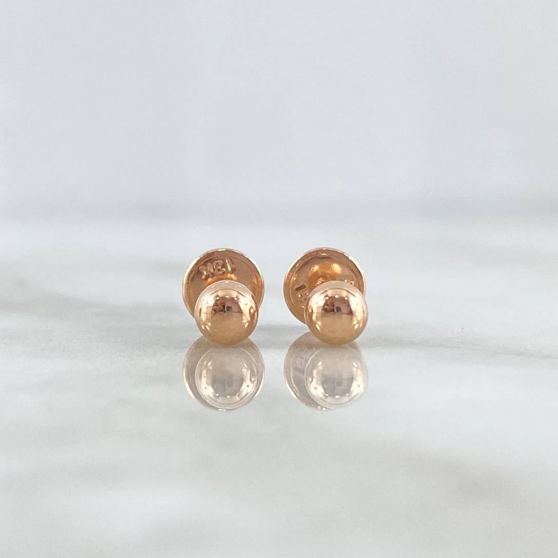 Topos Bola 0.45gr / 4mm Lisa Oro Rosa