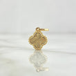 Dije Trebol VCyA 1.35gr / 1.8cm / Diamantado Punteado Oro Amarillo Nac.Esp. 18K ©