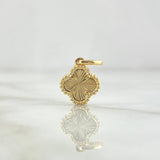 Dije Trebol VCyA 1.35gr / 1.8cm / Diamantado Punteado Oro Amarillo Nac.Esp. 18K ©