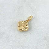 Dije Trebol VCyA 1.35gr / 1.8cm / Diamantado Punteado Oro Amarillo Nac.Esp. 18K ©