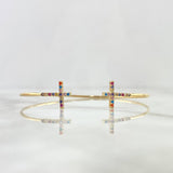 Pulso Aro Cruces 4.85gr / 17.5cm / Circones de Colores Oro Amarillo