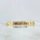 Pulso Aro Tornillo 9.35gr / 16cm / 4.5mm Liso Oro Amarillo