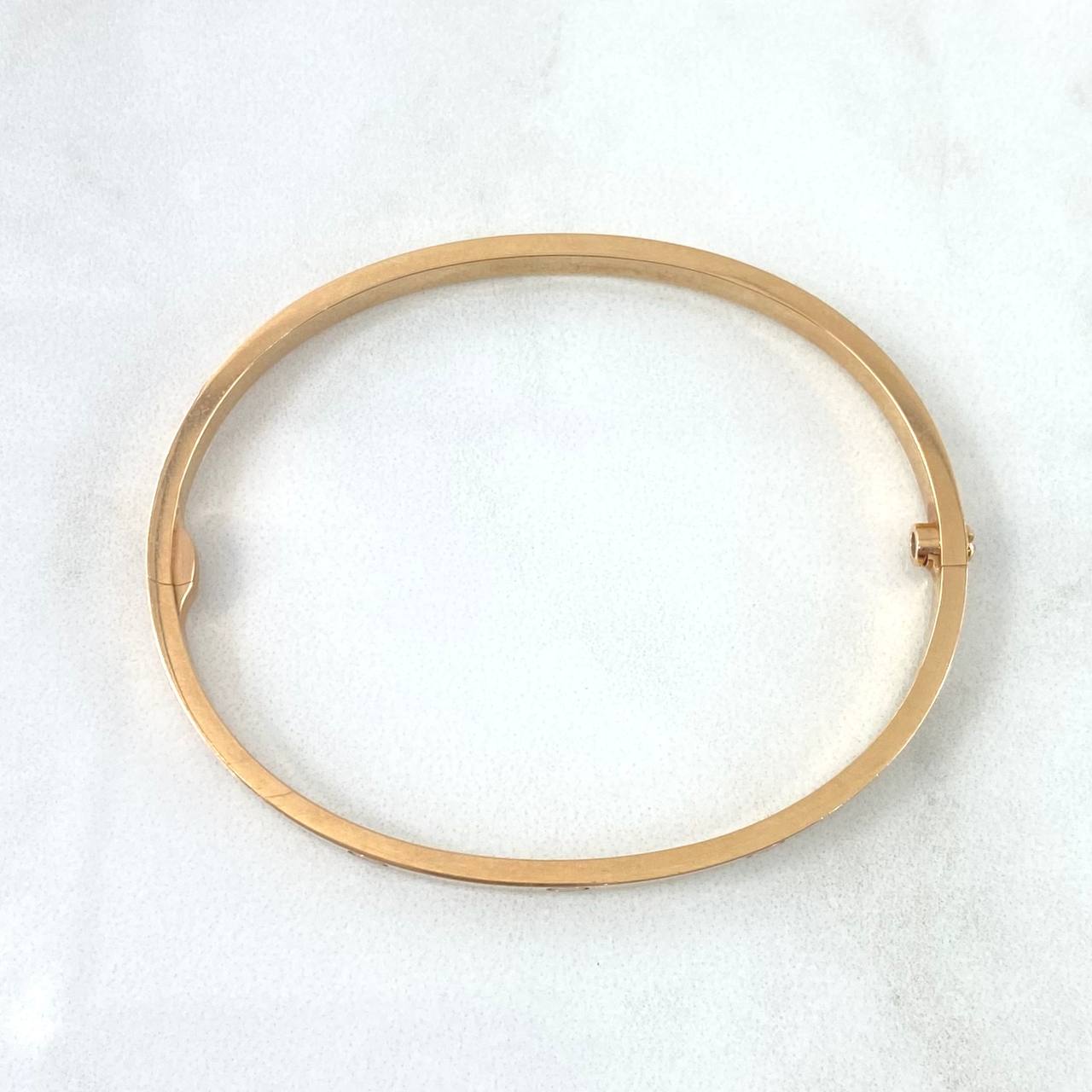 Pulso Aro Tornillo 16.15gr / 17cm / 3.8mm Liso Oro Amarillo