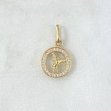 Dije San Gabriel Circular Tupido 1.05g / 2cm Oro Amarillo 18K
