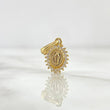 Dije Virgen Milagrosa 0.85gr / 1.8cm / Circones Blancos Oro Amarillo