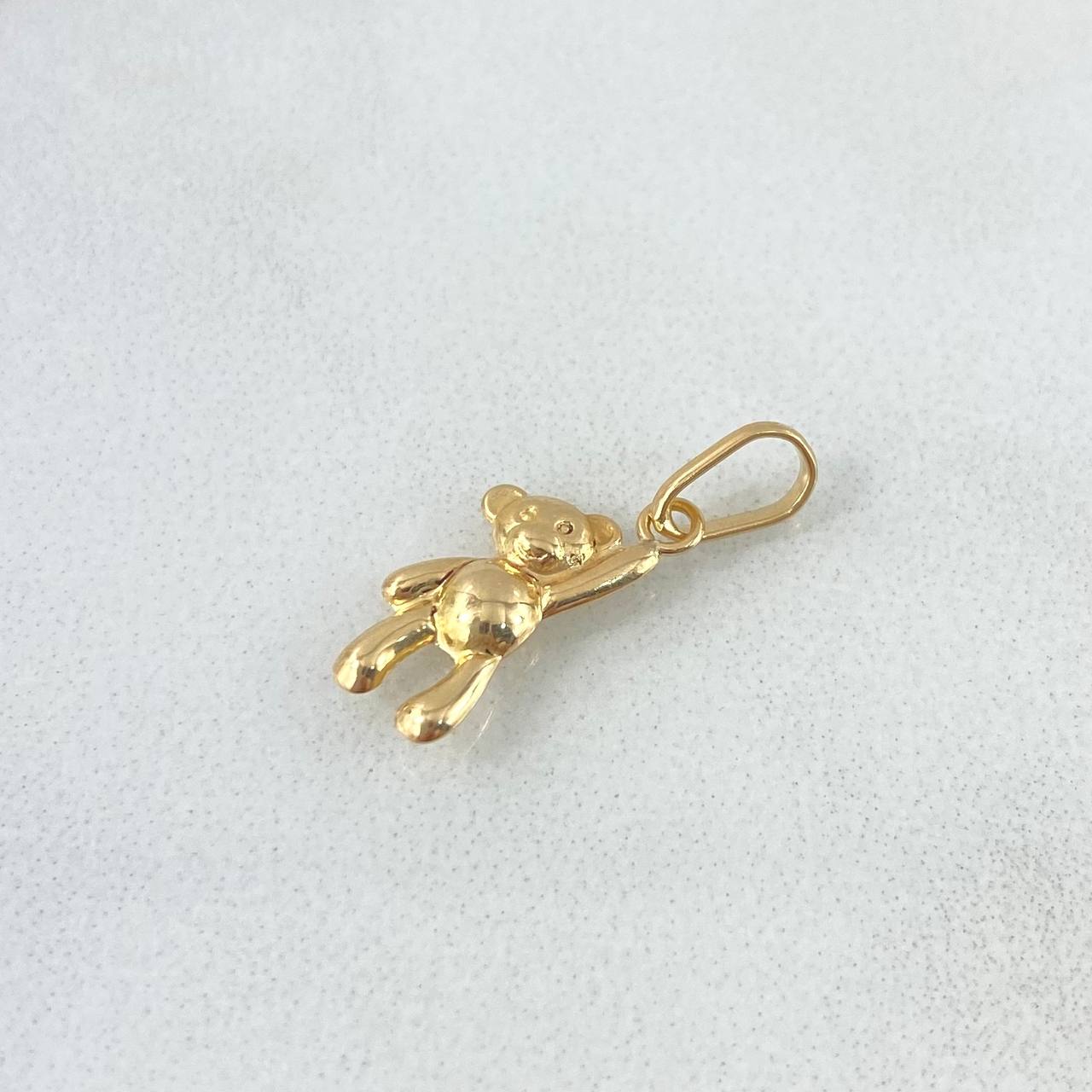 Dije Oso Manito Arriba 0.5gr / 1.8cm / Troquelado Oro Amarillo
