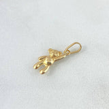 Dije Oso Manito Arriba 0.5gr / 1.8cm / Troquelado Oro Amarillo