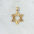 Dije Estrella de David 2.15gr / 3.2cm / Diamantada Oro Amarillo