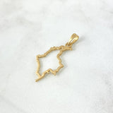 Dije Mapa Colombia 1.75gr / 3.5cm / Liso Oro Amarillo 18K